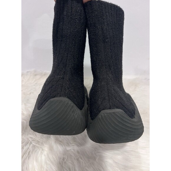 ZARA Men Sock Knit Fabric High-Top Sneakers Black Size US 9 EUR 42 - Picture 12 of 15